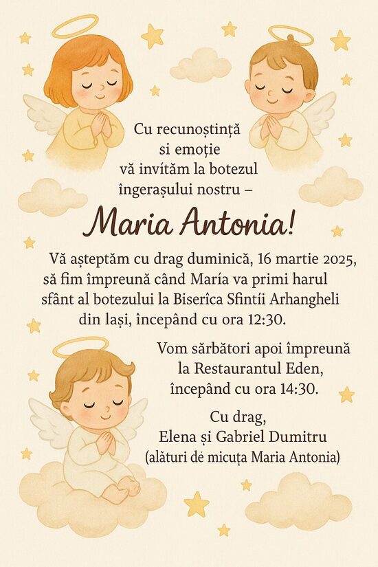 Invitatie botez