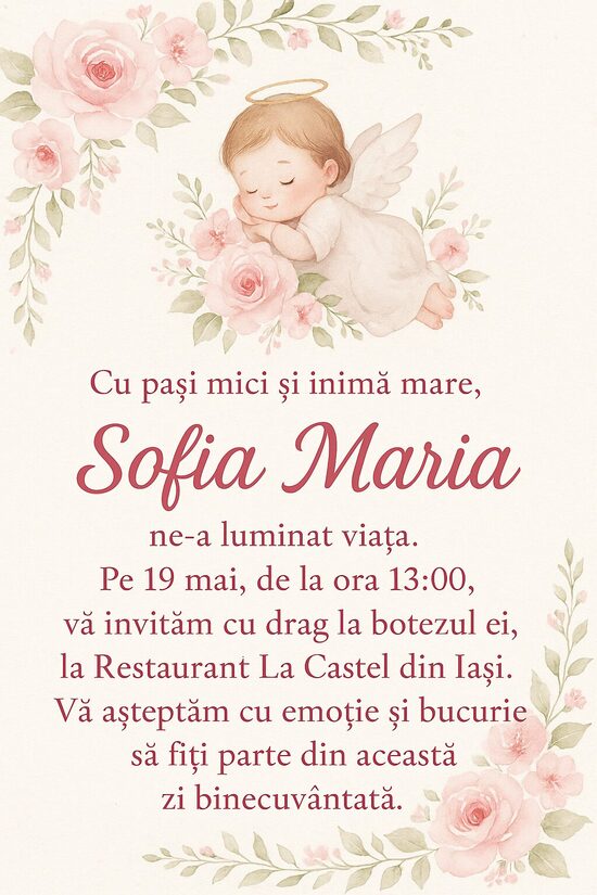 Invitatie botez