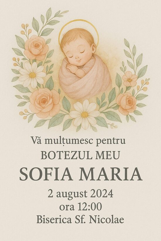 Invitatii Botez Personalizate
